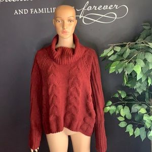 Moon&Madison Cow Neck Maroon, Sweater. Size L